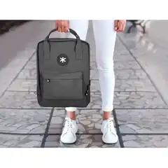CARTERA LIDERPAPEL ANTARTIK MOCHILA 2 ASAS Y BOLSILOS EXTERIORES NEGRO 10487