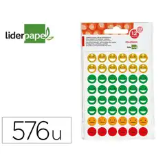 GOMETS ESCOLAR LIDERPAPEL CARAS BOLSA DE 12 HJ 48 CARAS POR HOJA COLORES SURTIDOS GT01 10733