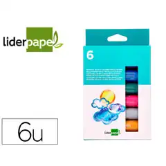 TEMPERA SOLIDA EN BARRA LIDERPAPEL ESCOLAR 10 GR CAJA DE 6 COLORES SURTIDOS TP71 10744