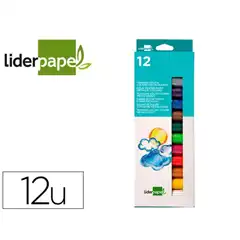 TEMPERA SOLIDA EN BARRA LIDERPAPEL ESCOLAR 10 GR CAJA DE 12 COLORES SURTIDOS TP72 10745
