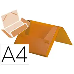Material CARPETA LIDERPAPEL PORTADOCUMENTOS GOMAS PP DIN A4 NARANJA FLUOR LOMO 25 MM SS49 10910