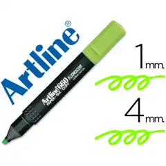 Material ROTULADOR ARTLINE FLUORESCENTE EK-660 VERDE PUNTA BISELADA EK-660 V 10916