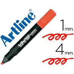 Material ROTULADOR ARTLINE FLUORESCENTE EK-660 ROJO PUNTA BISELADA EK-660 R 10920