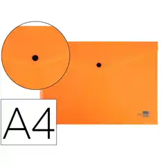 CARPETA LIDERPAPEL DOSSIER BROCHE PP DIN A4 NARANJA FLUOR OPACO 50 HJ DS71 11285