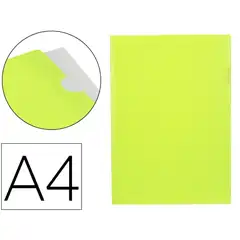 CARPETA LIDERPAPEL DOSSIER UÑERO PP DIN A4 AMARILLO FLUOR OPACO 20 HJ BL19 11335