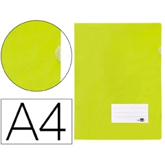 Material CARPETA LIDERPAPEL DOSSIER A4 UÑERO AMARILLA FLUOR OPACO 11341 BL25