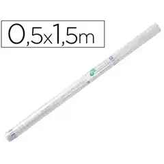 ROLLO PLASTICO ADHESIVO LIDERPAPEL 0.50X1.50 50 MC FORRALIBROS REMOVIBLE AD04 13201
