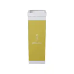 Material PAPELERA CONTENEDOR RECICLAJE PAPERFLOW CON TAPA POLIESTIRENO P/ PLASTICOS 60 L 76X36,3X26,3CM CTSPL.13 150343