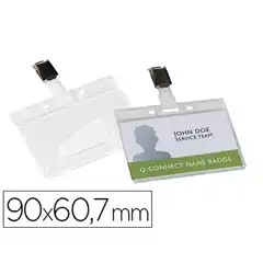 IDENTIFICADOR Q-CONNECT RIGIDO PLASTICO ACABADO BRILLANTE CON PINZA KF14148 9X6,7 CM KF14148 151023