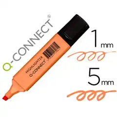 ROTULADOR Q-CONNECT FLUORESCENTE PASTEL NARANJA PUNTA BISELADA KF17961 152529
