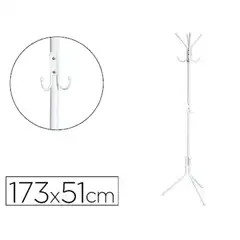 PERCHERO METALICO Q-CONNECT BLANCO 8 COLGADORES 173X51 CM KF17117 152881