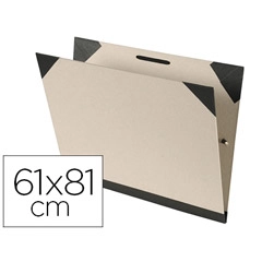 Material CARPETA DIBUJO CANSON BRUT 61X81 CON GOMAS COLOR KRAFT CLARO C20000313512 ROJO 153608
