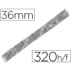 ESPIRAL METALICO Q-CONNECT 64 5:1 36MM 1,2MM CAJA DE 25 UDS KF11137 154064