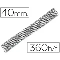 ESPIRAL METALICO Q-CONNECT 64 5:1 40MM 1,2MM CAJA DE 25 UDS KF11138 154065