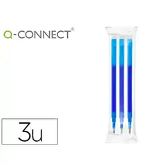 RECAMBIO BOLIGRAFO Q-CONNECT RETRACTIL KF11058 BORRABLE AZUL CAJA DE 3 UDS KF11058 155268