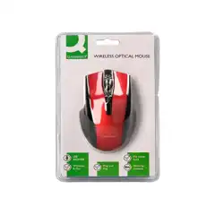RATON OPTICO Q-CONNECT INALAMBRICO ROJO 155698 KF18068 RATON OPTICO Q-CONNECT INALAMBRICO ROJO 155698 KF18068