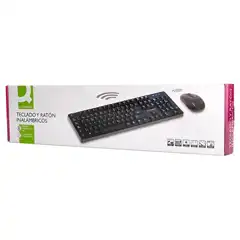 SET TECLADO + RATON INALAMBRICO Q-CONNECT 2.4G NEGRO WINDOWS KF17988 155702 SET TECLADO + RATON INALAMBRICO Q-CONNECT 2.4G NEGRO WINDOWS KF17988 155702