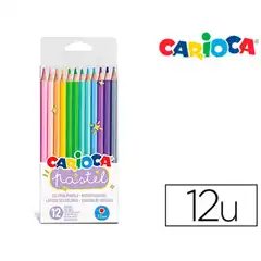 LAPICES DE COLORES CARIOCA PASTEL BLISTER DE 12 COLORES SURTIDOS 43034 156205