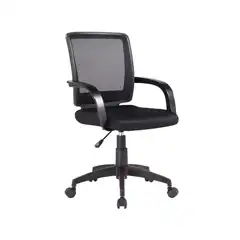 SILLA GIRATORIA Q-CONNECT RESPALDO MEDIO REGULABLE EN ALTURA 900+100X560X570 MM COLOR NEGRO KF19010 156264