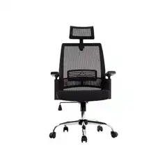 SILLA DE DIRECCION Q-CONNECT ERGONOMICA BASE METAL RESPALDO ALTO CON REPOSACABEZA AJUSTABLE KF19024 156278