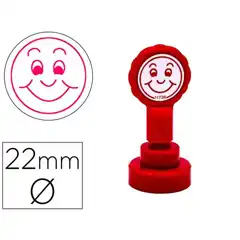 Material SELLO ARTLINE EMOTICONO SONRISA COLOR ROJO 22 MM DIAMETRO 11736 156727