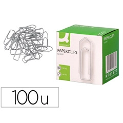 CLIPS NIQUELADOS Q-CONNECT Nº4 50 MM CAJA DE 100 UDS KF01677 15725