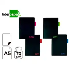 Material AGENDA ENCUADERNADA LIDERPAPEL SIFNOS A5 DP AZUL 70GR 157561