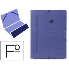 CARPETA LIDERPAPEL GOMAS Fº BOLSA CARTON PINTADO AZUL CG02 15797