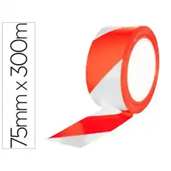 Material CINTA DE SEÃALIZACION Q-CONNECT NO ADHESIVA ROJO Y BLANCO 300 MT X 75 MM KF11151 159785