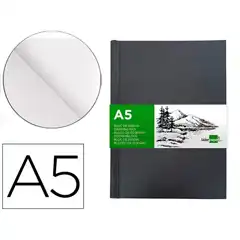 Material BLOC DIBUJO LIDERPAPEL ESBOZOS ENCUADERNADO A5 100HJ 100G/M2 NEGRO DL12 159892