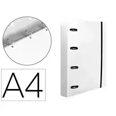 Material CARPETA CON RECAMBIO LIDERPAPEL A4 4 ANILLAS 40MM PP 100HJ 80GR TRANSPARENTE CH63 (160035)