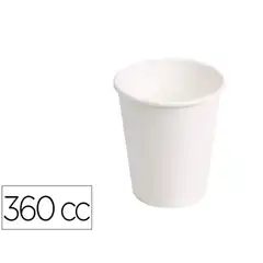 VASO DE CARTON BIODEGRADABLE BLANCO 360 CC PAQ. DE 40 UDS 103269 160086
