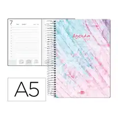 AGENDA ESPIRAL LIDERPAPEL SYROS 15X21CM DP 60GR CATALAN 162000