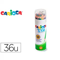 LAPICES DE COLORES CARIOCA TITA MINA 3 MM TUBO METAL 36 COLORES SURTIDOS + SACAPUNTAS 43342 162757