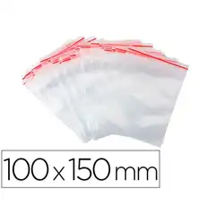 BOLSA PLASTICO AUTOCIERRE Q-CONNECT 100X150 MM PAQ. DE 100 UDS KF11353 162880