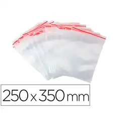 BOLSA PLASTICO AUTOCIERRE Q-CONNECT 250X350 MM PAQ. DE 100 UDS KF11365 162884