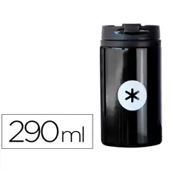 VASO ANTARTIK ACERO INOXIDABLE CON T. DOSIFICADOR DE SEGURIDAD Y BASE ACOLCHADA 290 ML COLOR NEGRO 4880NEGRO 162992