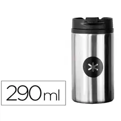 VASO ANTARTIK ACERO INOXIDABLE CON T. DOSIFICADOR DE SEGURIDAD Y BASE ACOLCHADA 290 ML COLOR PLATA 4880PLATA 162993