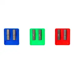 SACAPUNTAS LIDERPAPEL PLASTICO 2 USOS COLORES SURTIDOS SA14 163149