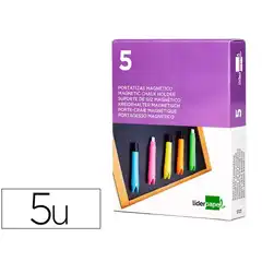 PORTATIZAS PLASTICO LIDERPAPEL MAGNETICO COLORES SURTIDOS CAJA DE 5 UDS ST01 163285
