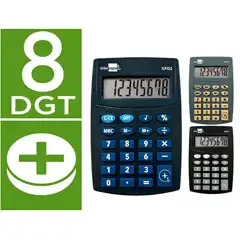 Material CALCULADORA LIDERPAPEL BOLSILLO XF04 8 DIGITOS PILAS 99X64X9 MM EXPOSITOR DE 16 UDS COLORES SURTIDOS XF04 163469