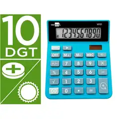 Material CALCULADORA LIDERPAPEL SOBREMESA XF21 10 DIG. SOLAR Y PILAS COLOR AZUL 127X105X24 MM XF21 163486
