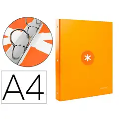 Material CARPETA ANTARTIK A4 FORRADA 4 ANILLAS 25 MM REDONDAS COLOR MOSTAZA KA68 163529