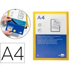 Material MARCO PORTA ANUNUCIOS LIDERPAPEL MAGNETICO A4 DORSO ADHESIVO REMOVIBLE COLOR AMARILLO 163708 MA01