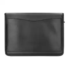 Material CARPETA PORTAFOLIOS A4 CREMALLERA CON BOLSA PARA MOVIL  CALCULADORA TARJETERO NEGRO Q-CONNECT (163736)
