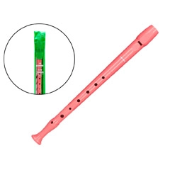 FLAUTA HOHNER 9508 COLOR CORAL FUNDA VERDE Y TRANSPARENTE B95084CO 164127