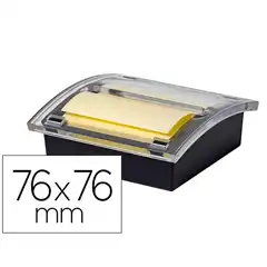 SOPORTE BLOC DE NOTAS ADHESIVAS QUITA Y PON Q-CONNECT ZIGZAG COLOR NEGRO CON 1 BLOC 76X76 MM KF11398 164164
