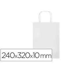 BOLSA PAPEL Q-CONNECT CELULOSA BLANCO S 240X320X10 MM ASA RETORCIDA 166088 KF03745