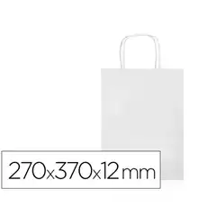 BOLSA PAPEL Q-CONNECT CELULOSA BLANCO M 270X370X12 MM ASA RETORCIDA KF03750 166093