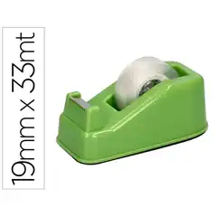 Material PORTARROLLO SOBREMESA LIDERPAPEL ECOUSE 100% PLASTICO RECICLADO P/ CINTA DE 33 MT COLOR VERDE PO02 166145